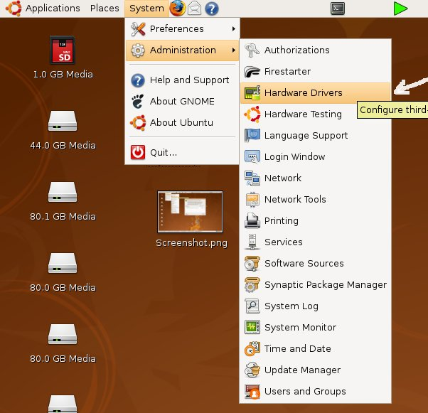 ubuntu change graphics driver command line